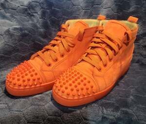 CHRISTIAN LOUBOUTIN Capucine Lou Spikes Suede Sneakers